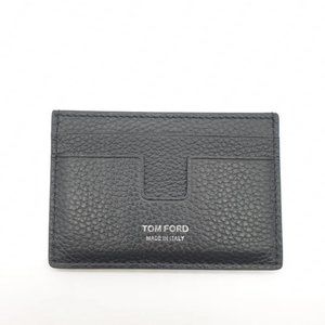 Tom Ford T line black leather wallet cardholder card case Amex
